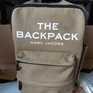 Marc Jacobs Beige Backpack with White Accents